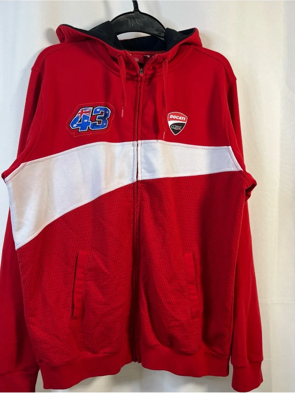 Ducati Corse Sweatshirt Jacket Pullover Hoodie Jack Miller D43 Moto GP Team M
